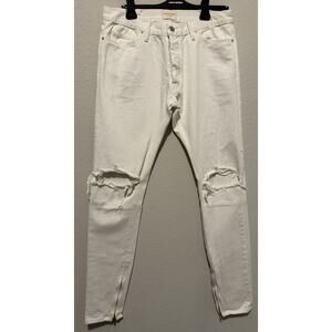 EUC Fear of God Fourth Collection White Skinny Jeans